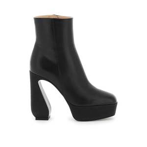 Si rossi nappa leather ankle boots with crepe plateau